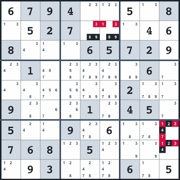 Naked/Hidden pairs on a Sudoku