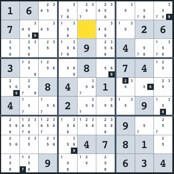 Naked/Hidden singles on a Sudoku